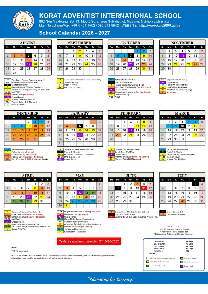 Tentative Calendar SY2026-2027
