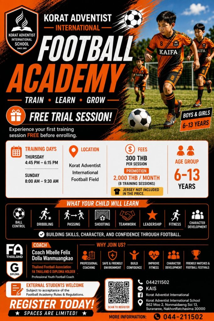 KAIS Football Academy (Train, Learn, Grow)